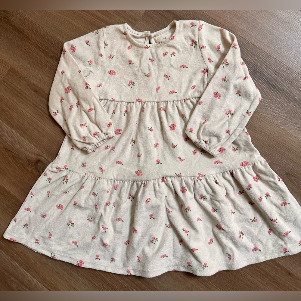 NWT. Konges Slojd Itty Dress with Long Sleeve, Bonderose Pink, Size 4y